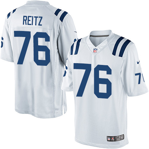 Men's Limited Joe Reitz Nike Jersey White Road - #76 NFL Indianapolis Colts